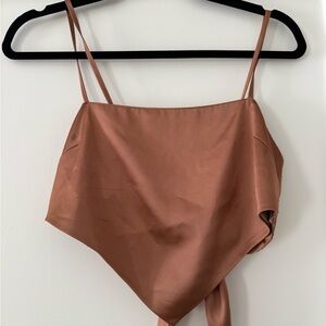 Forever21 Brown Satin Top